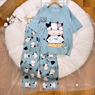Bộ Satin lụa cao cấp tay ngắn quần dài