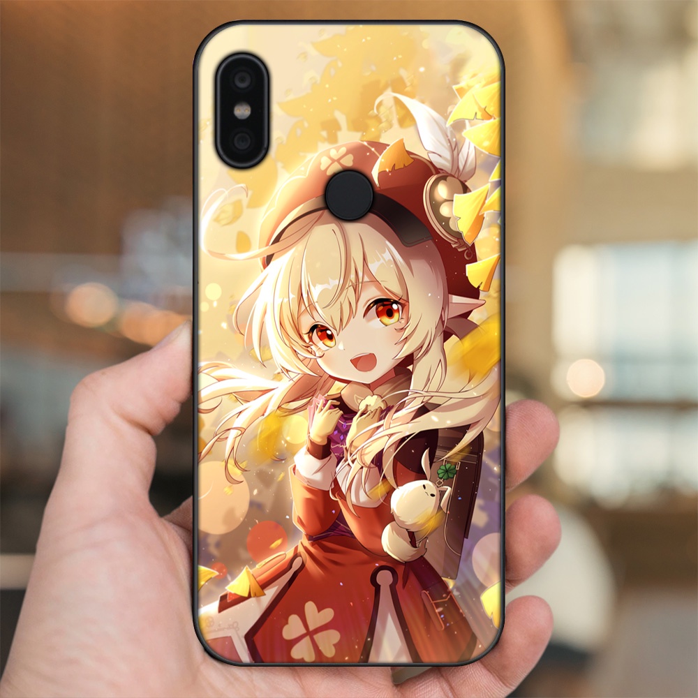 Ốp lưng Xiaomi Redmi Note 6 Pro viền đen in hình Klee Genshin Impact
