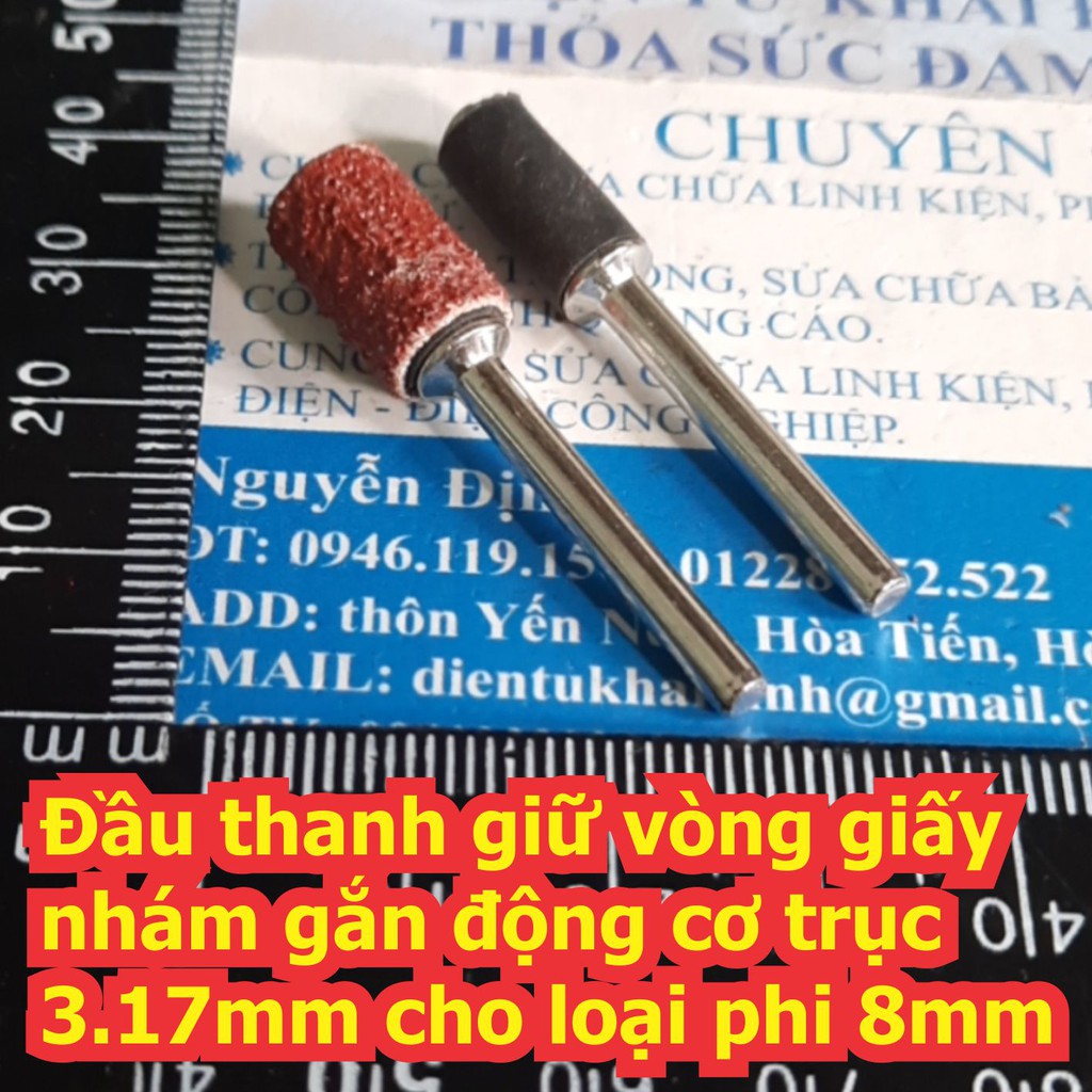 Vòng giấy nhám tròn mài đánh bóng cao 13mm đường kính 8mm 13mm kde7167