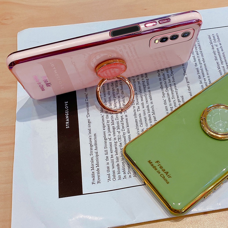 Ốp lưng VIVO Y12S Y12A Y20 Y20i Y20S Y11S case Ốp Điện Thoại Silicon Mềm Mạ Điện Có Vòng Đỡ Cho