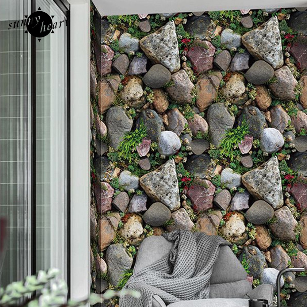 Giấy Dán Tường Trang Trí Hình Đá 3d