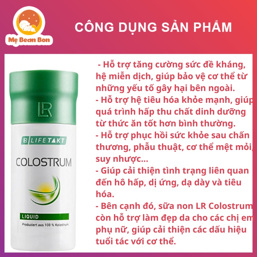 Sữa non cho bé Colostrum Milk Powder của Đức 125ml dạng nước bổ sung dưỡng chất tăng sức đề kháng cho bé từ 6 tháng tuổi