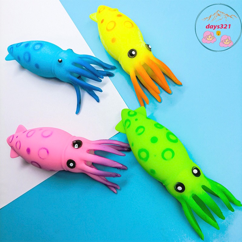 Squishy CON MỰC Mochi hình bạch tuộc mềm mịn dễ thương chân thực giảm stress co dãn đàn hồi ngộ nghĩnh bóp giải trí