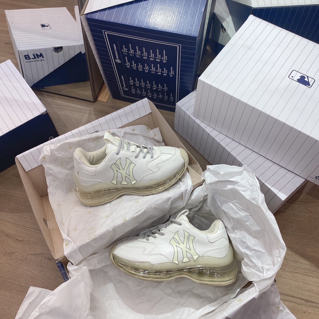 [CHÍNH HÃNG] Giày thể thao Sneaker M.L.B Chunky Air New York Yankee màu BEIGE WHITE
