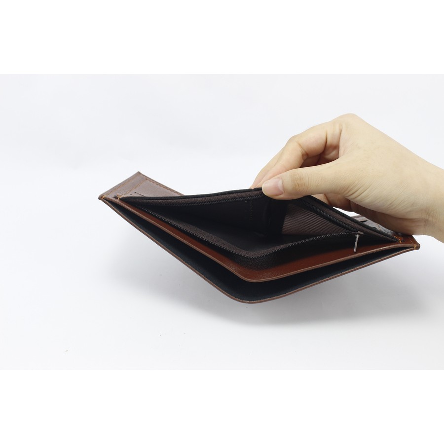 Ví da nam mini, đựng tiền, dáng ngang gấp gọn bỏ túi màu đen, nâu VC179 | BigBuy360 - bigbuy360.vn