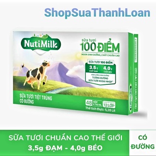 [HSD T7-2021] THÙNG 48 HỘP SỮA TƯƠI NUTI MILK CÓ ĐƯỜNG 110ML