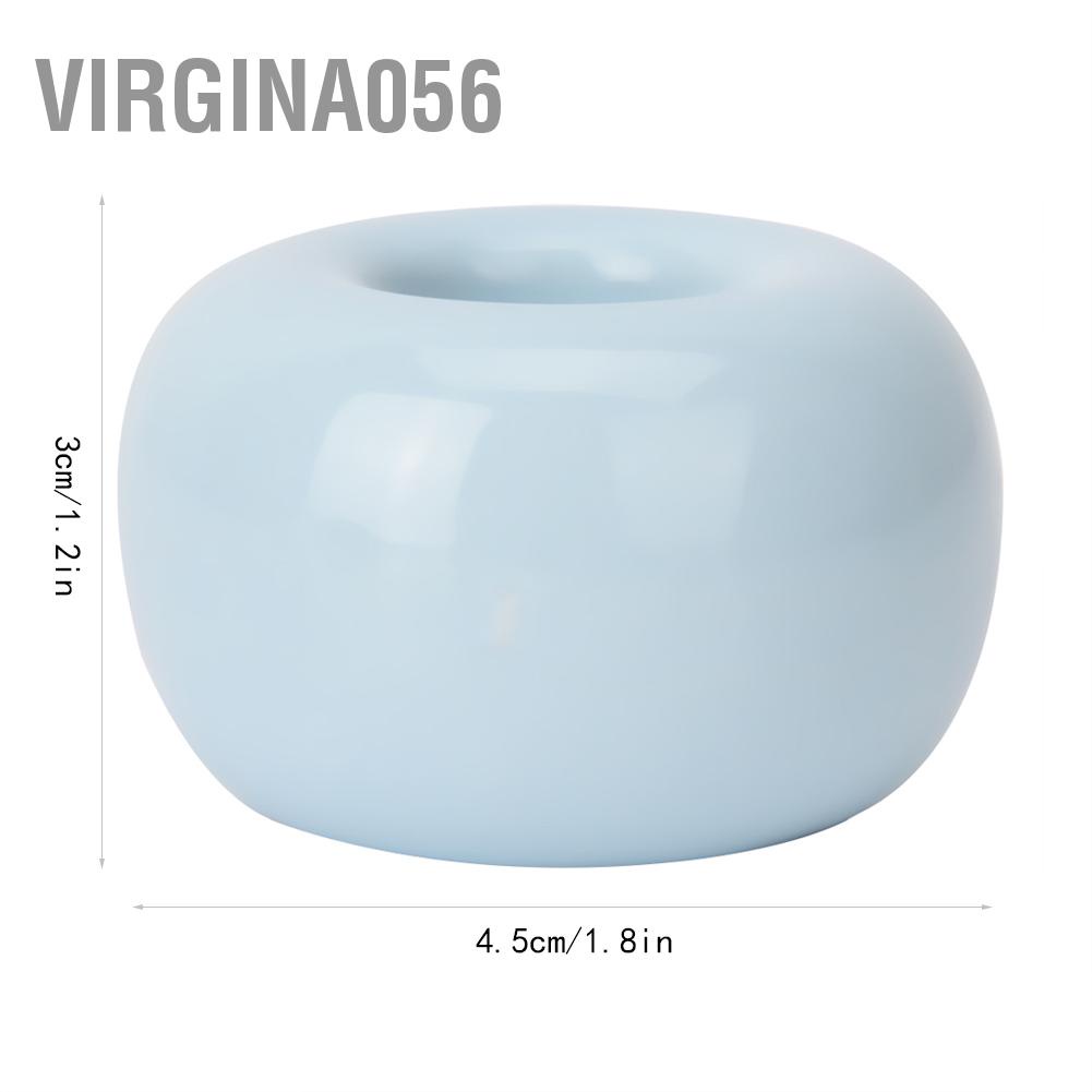 Virgina056 Virgina056 Giá đựng bàn chải đánh răng bằng gốm bánh donut Màu kẹo mới lạ Đế đa chức năng dễ thương