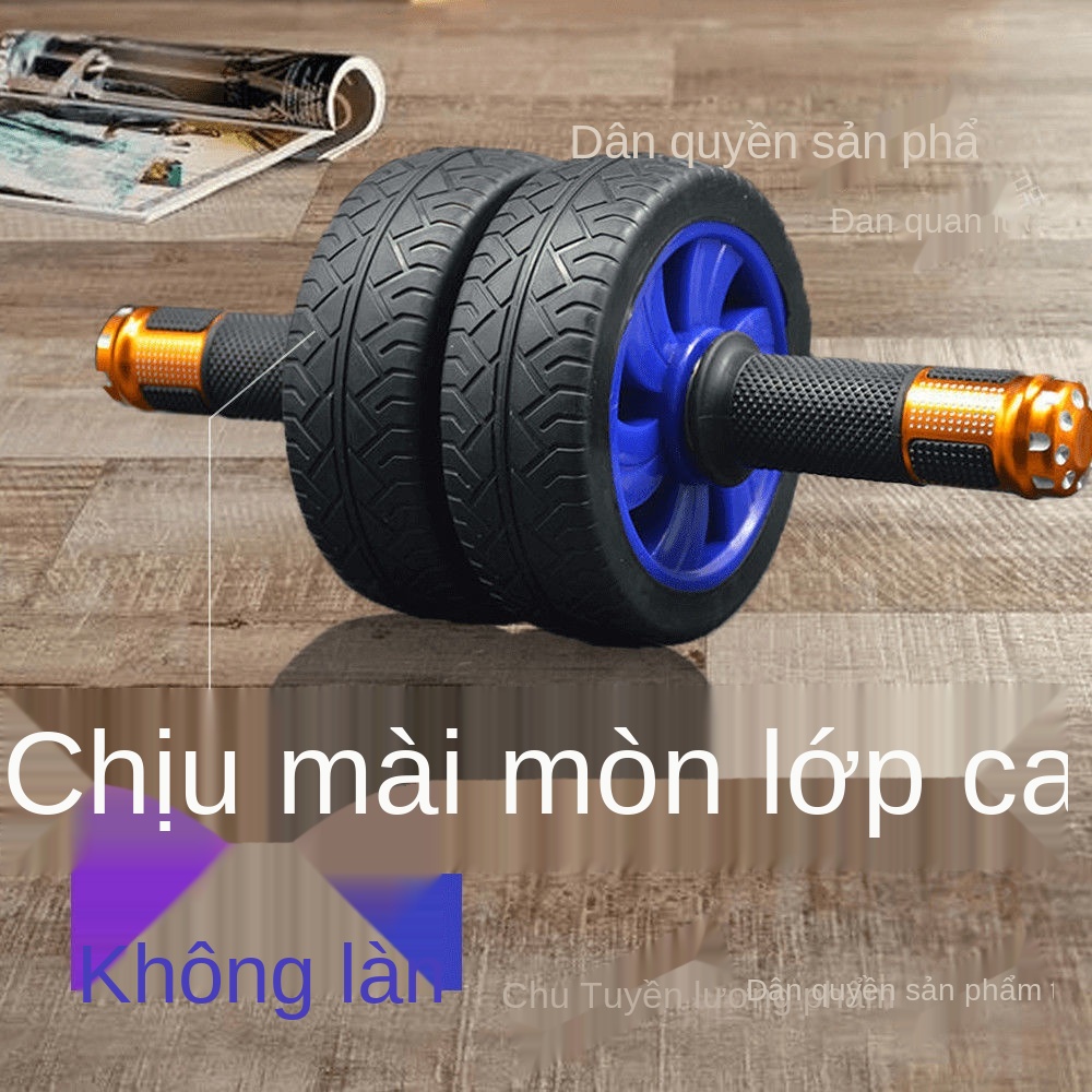 Bánh xe tập cơ bụng đôi inox, bánh xe cao su, bánh xe tập bụng, bánh xe tập bụng cho người mới tập, inox liền thanh xuyê