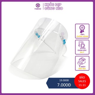 Tấm Chắn Giọt Bắn Face Shield NEO Chất Liệu Nhựa PVC Trong Suốt Chuyên Dụng Bảo Hộ Ngừa Covid, An Toàn Hợp Vệ Sinh