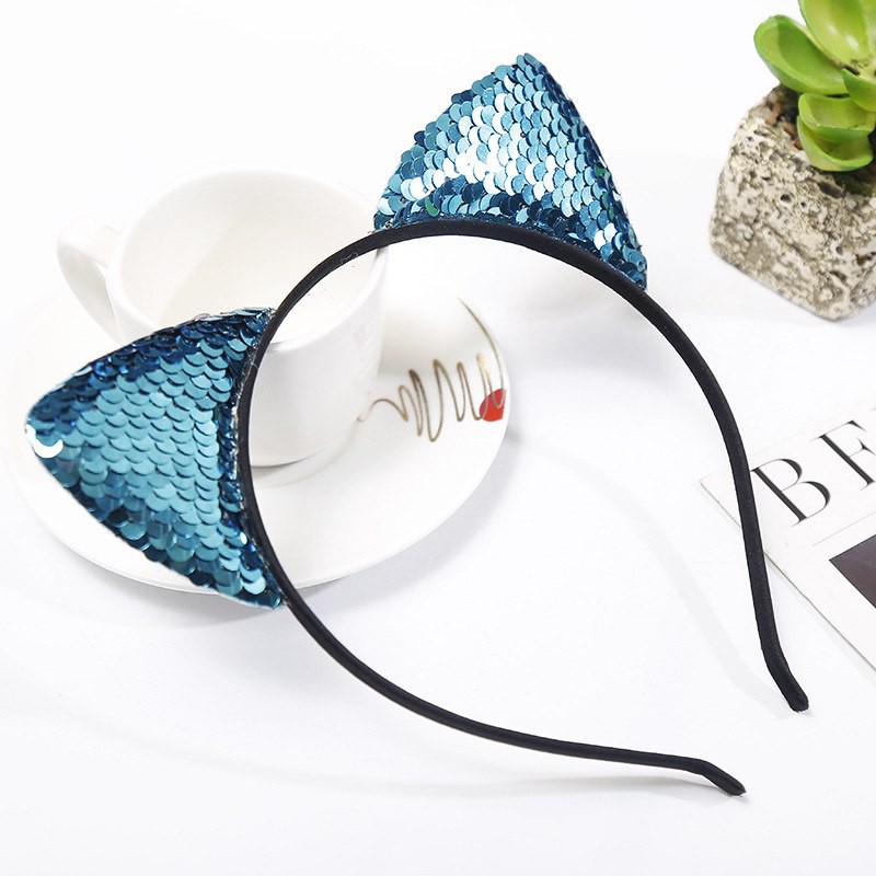 Cài tóc thiết kế tai mèo lấp lánh dễ thương cho bé gái