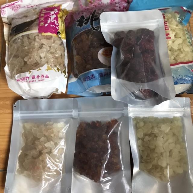 Nhựa đào, tuyết yến, bồ mễ - nguyên liệu nấu chè