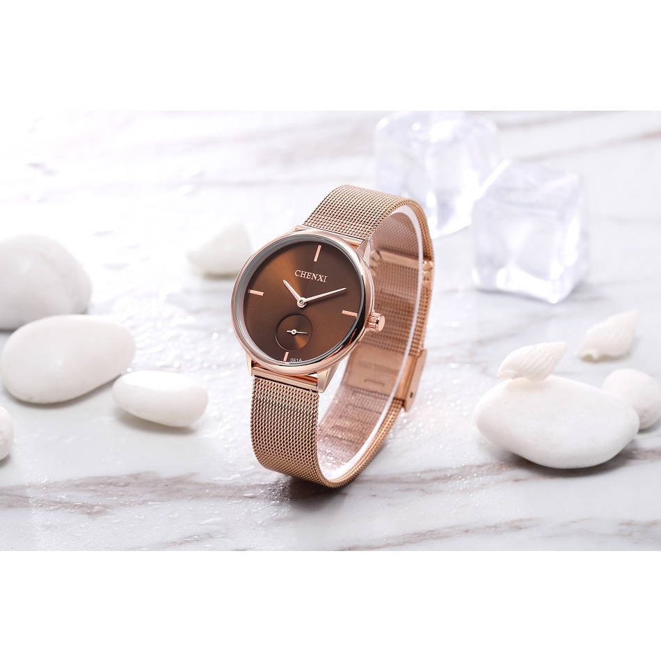 Đồng Hồ Đeo Tay CHENXI Dây Thép Siêu Mỏng Thời Trang Cho Nữ