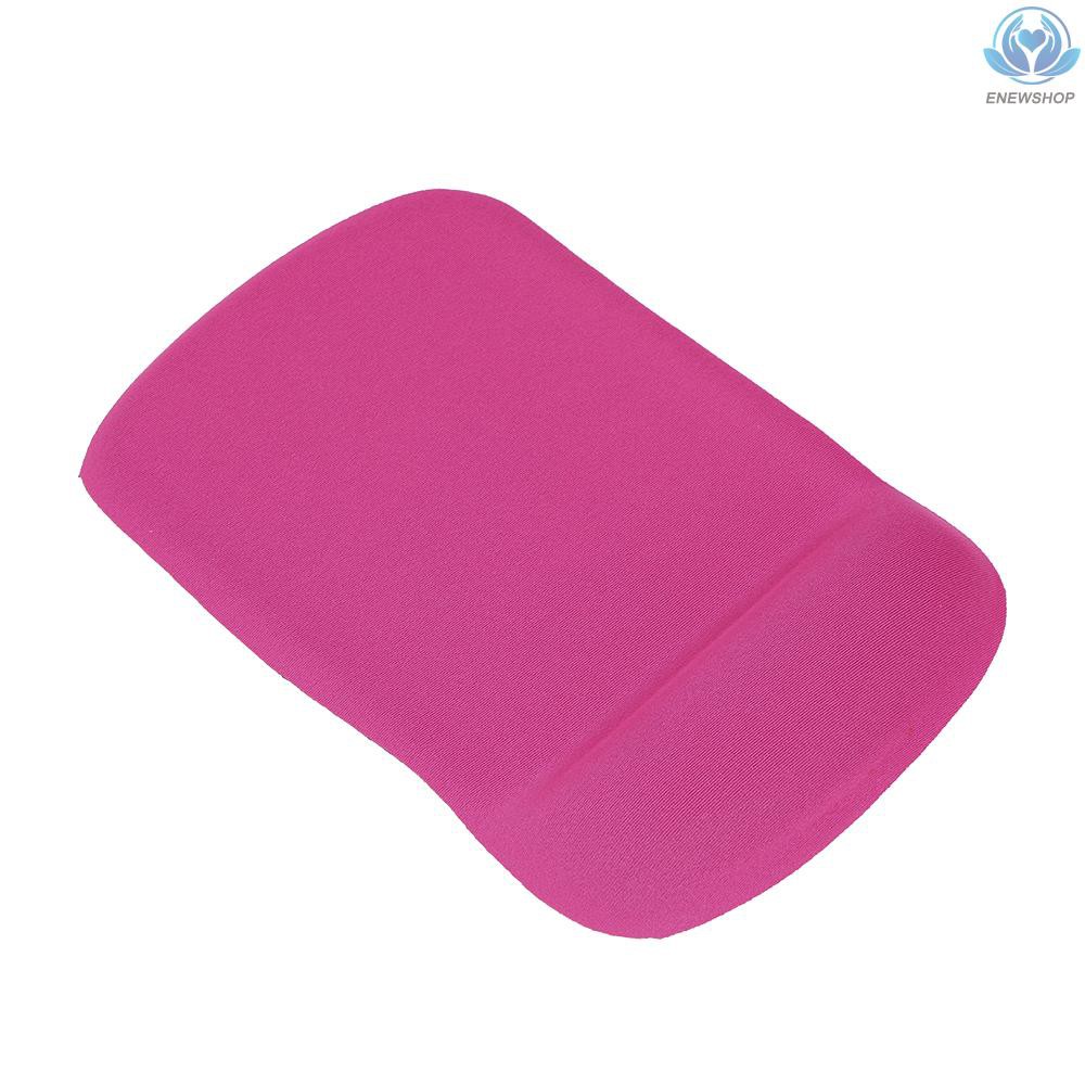 【enew】Silicone Mouse Pad Soft Gel Mouse Mat with Wrist Rest Support Comfort Mousepad for PC Laptop(Rose Red)