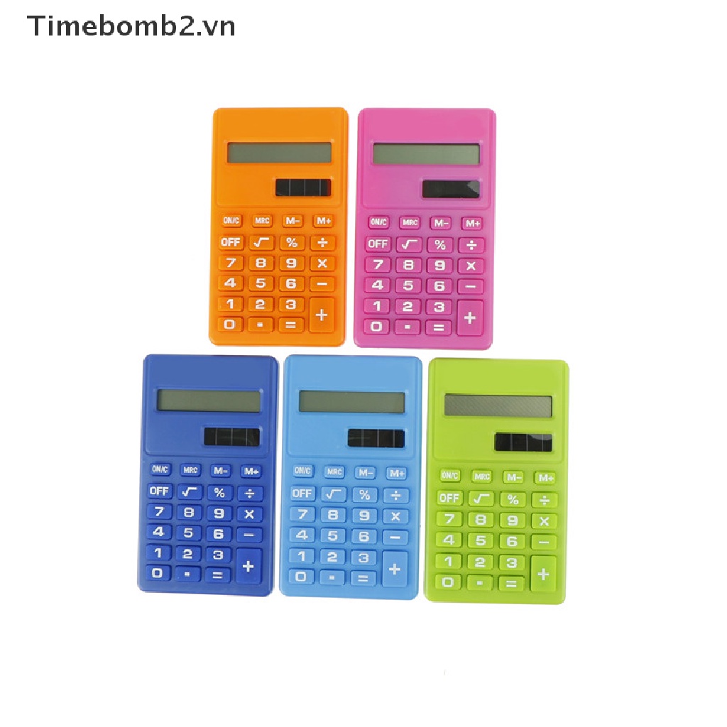 Máy Tính Mini 8 Số 2 Sử Dụng Năng Lượng Mặt Trời Dễ Thương