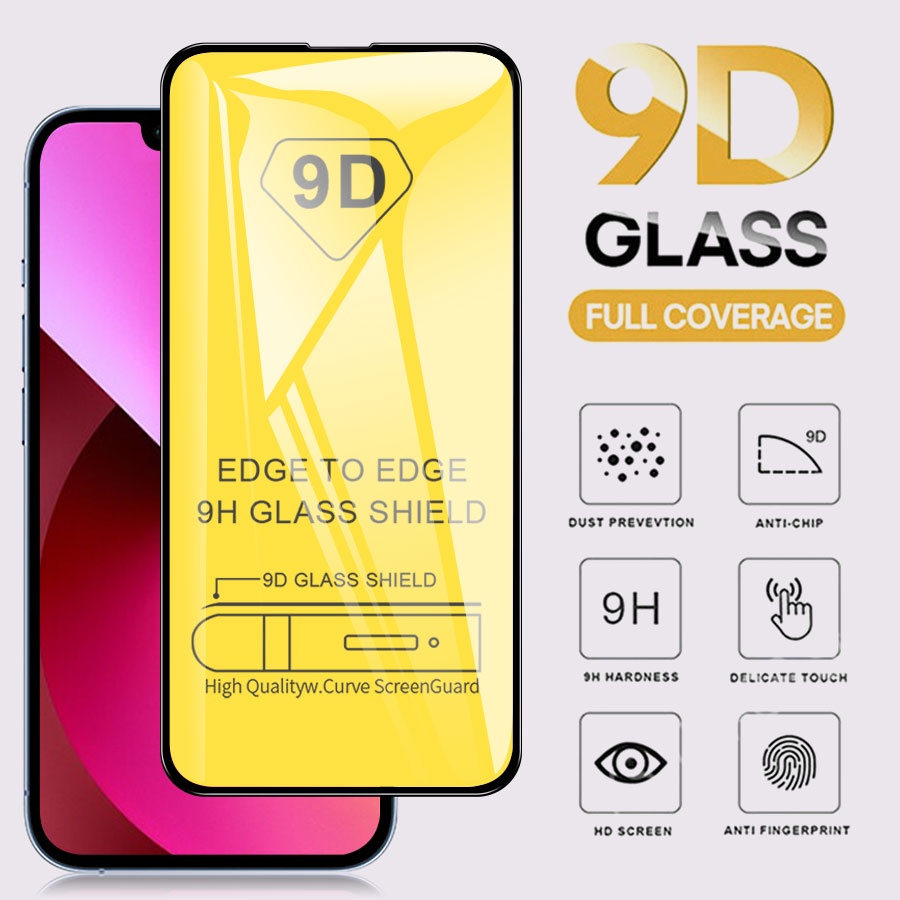 KÍNH CƯỜNG LỰC FULL MÀN 9D CHO iPhone 14 13 12 Mini 11 Pro Max