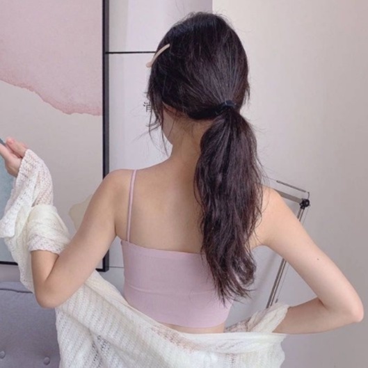 Áo bra 2 dây su trơn - Áo ngực nữ mút mỏng, không gọng thoáng mịn VALICA B8881