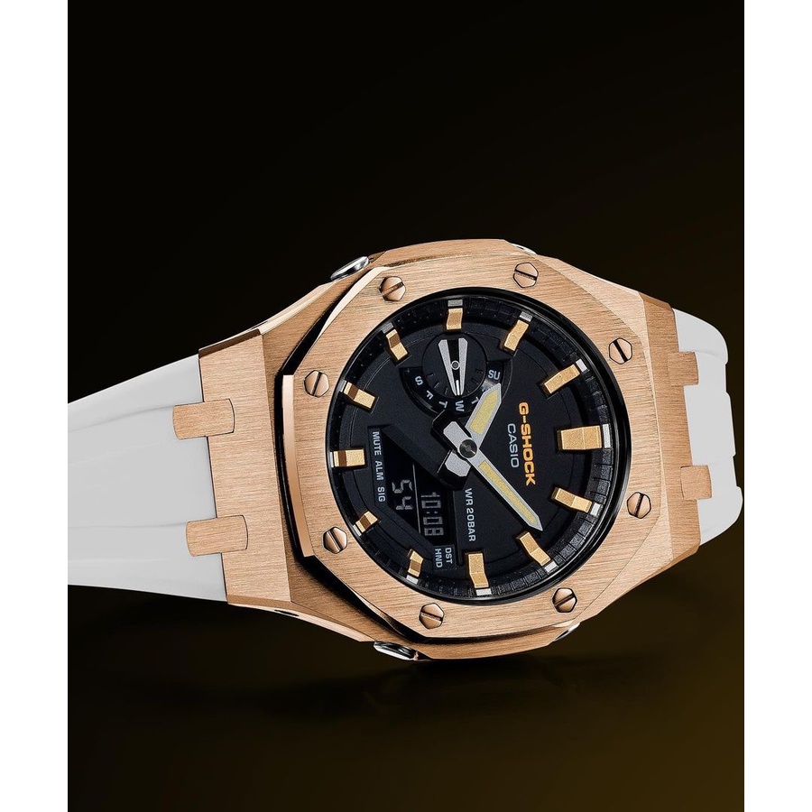 Đồng Hồ Nam Dây Nhựa Casio G-Shock GA-2100SU-1A AP Custom Rose Gold x White Royal Oak