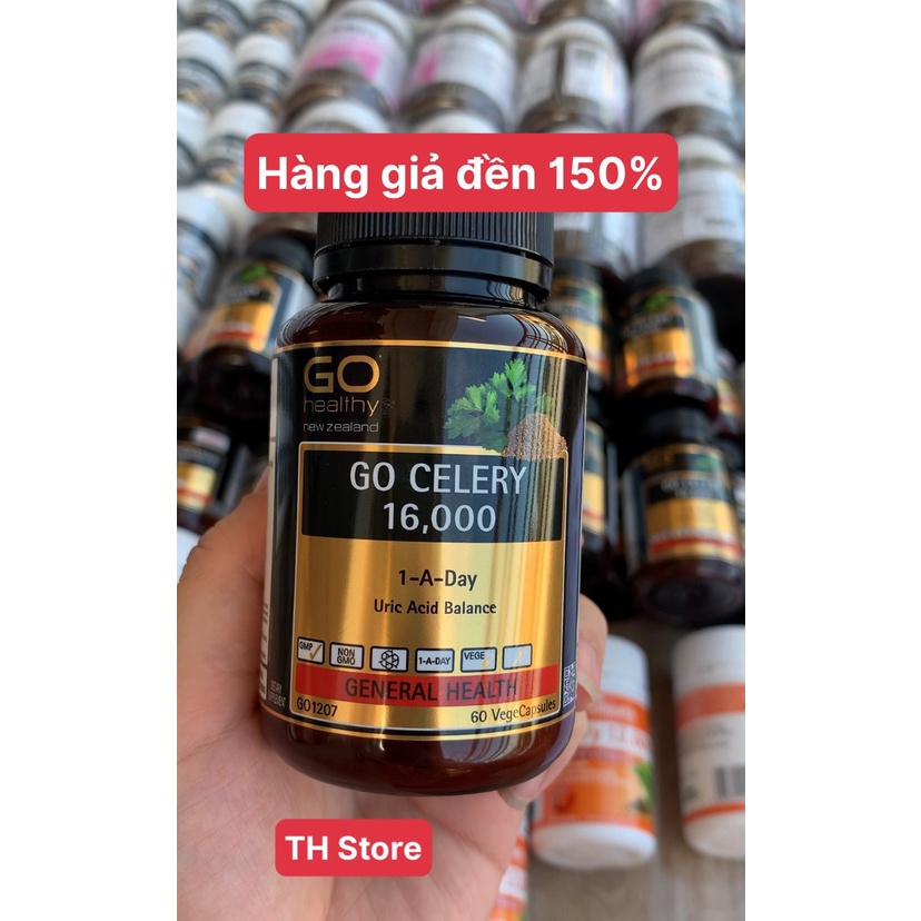 Bill, hàng Air, freeship hộp 60 viên Go Healthy Go Celery 16000mg giảm sưng đau do Gout Gút