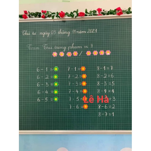 Hoa nam châm 5cm đính bảng