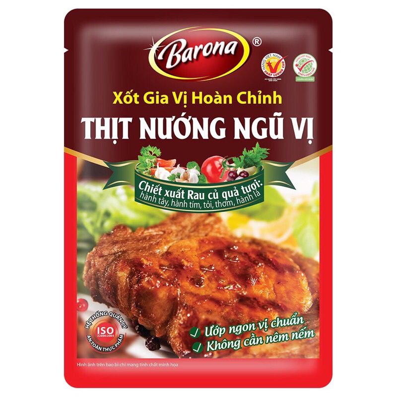 Xốt gia vị thịt nướng ngũ vị Barona 80g