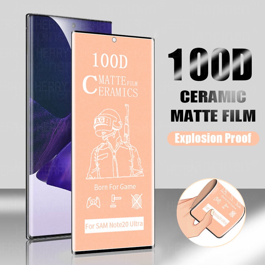 Kính bảo vệ màn hình gốm dẻo cho samsung galaxy note 20 ultra 10 9 8 S23 S22 s21 s20 s10 s9 s8 plus 5g