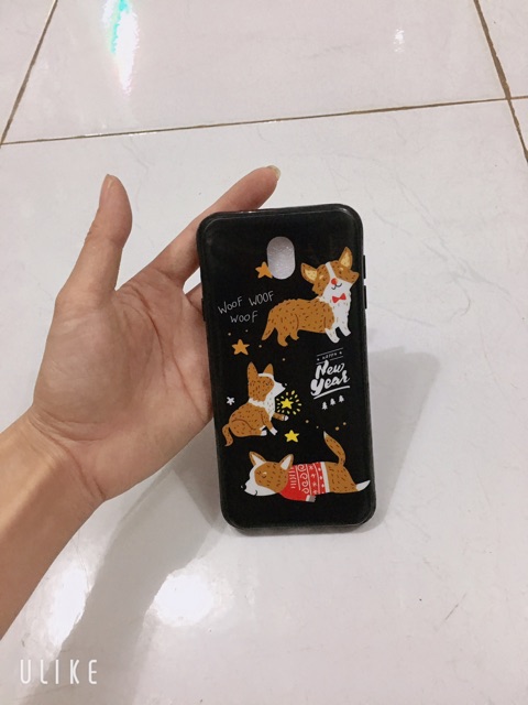 Ốp sam sung j7 pro,j7pro mèo cam nền đen