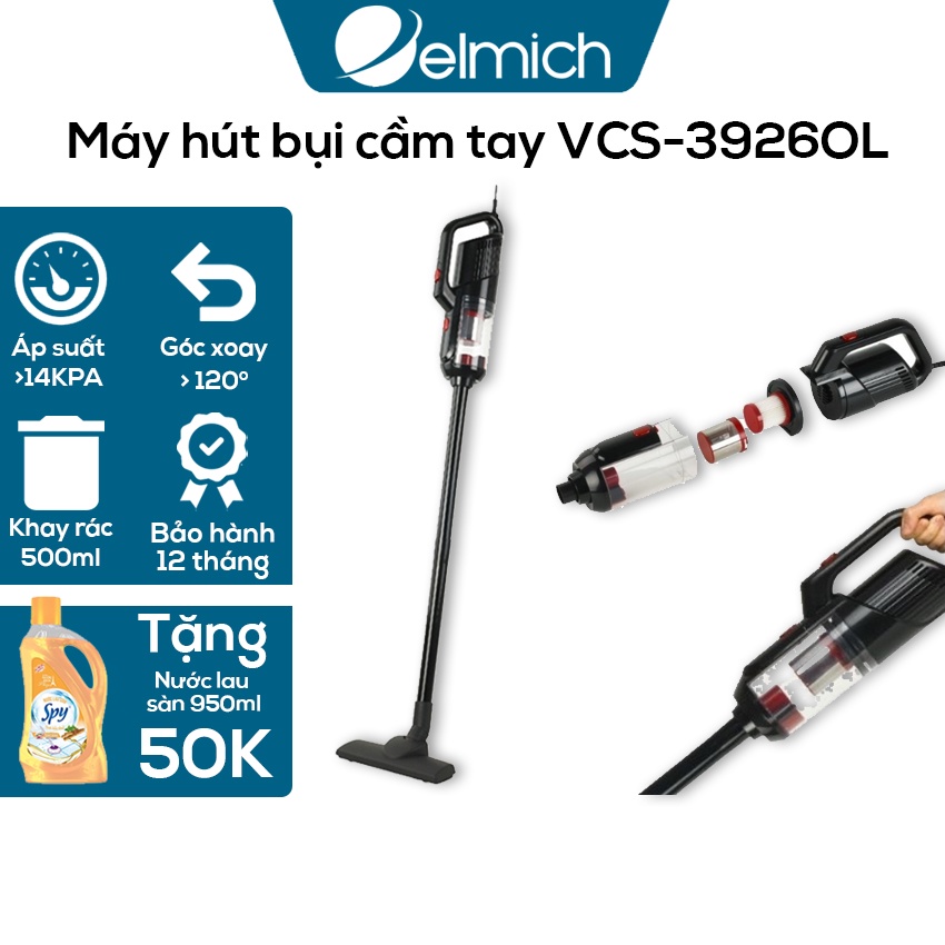 Máy hút bụi cầm tay SmartCook VCS-3926OL - Máy hút bụi mini nhỏ gọn dễ dàng sử dụng -  Bảo hành 12 tháng