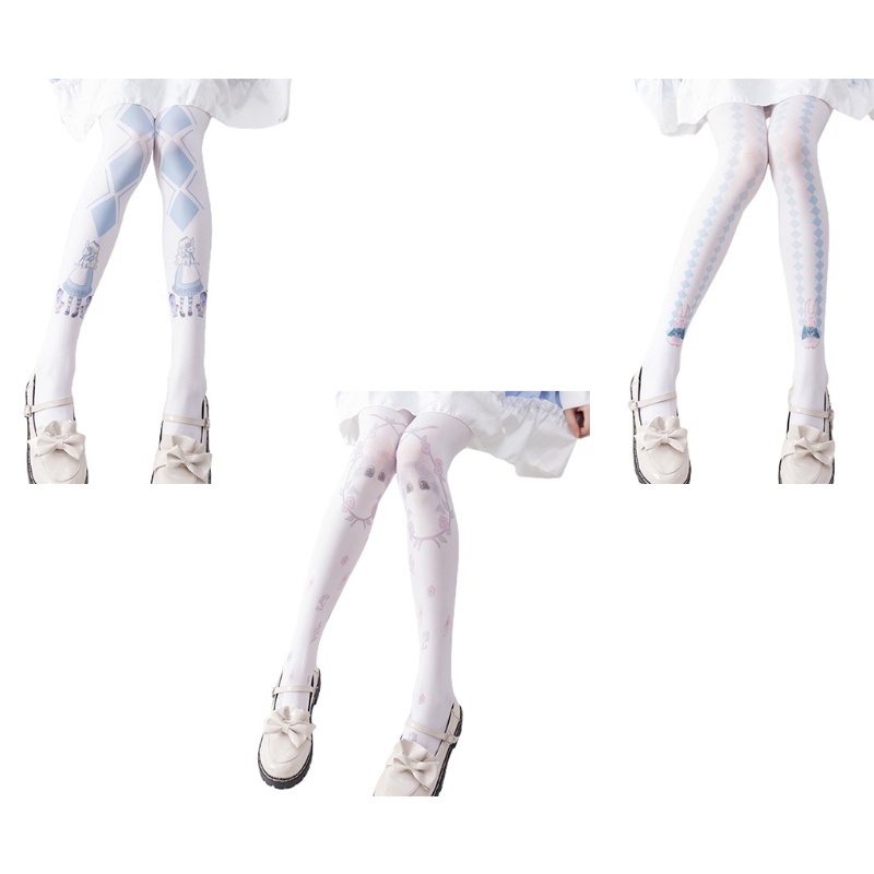 Quần tất in hình mèo/thỏ phong cách Lolita dễ thương cho bé gái | BigBuy360 - bigbuy360.vn
