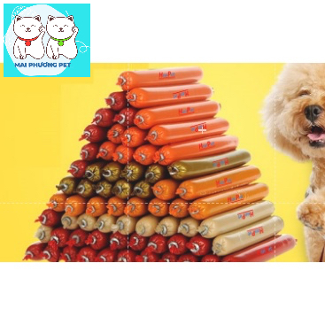 Xúc xích chó mèo có thể ăn liền đồ ăn vặt chó mỗi cây 15gr thức ăn cho chó kiểu bánh thưởng