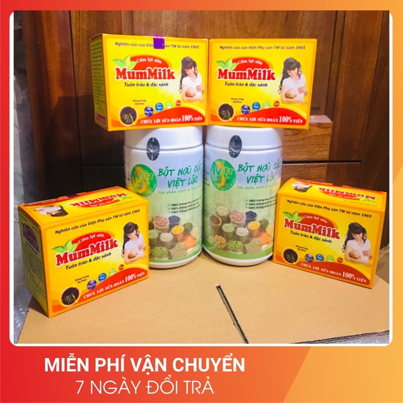 Ngũ cốc việt lộc kèm cốm mummilk free ship combo lợi sữa giúp sữa về nhiều - ảnh sản phẩm 1