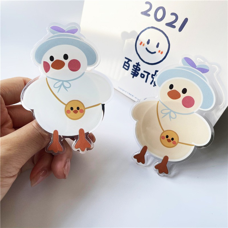 Giá đỡ dán ốp điện thoại Chống điện thoại popsocket hình vịt đeo balo siêu xinh