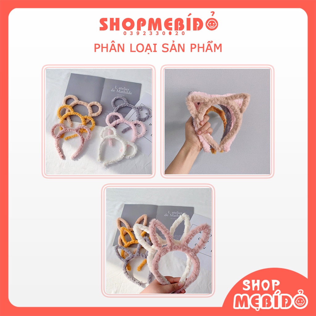 Băng Đô Cài Tóc Cho Bé Hình Thú Tai Mèo Tai Gấu Tai Thỏ Dễ Thương Shop Mẹ Bí Đỏ PK58