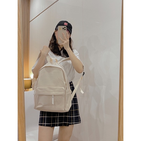 BL71-73/Balo basic chất vải oxford trơn cao cấp có nhiều ngăn tiện lợi đi học đi chơi dễ thương
