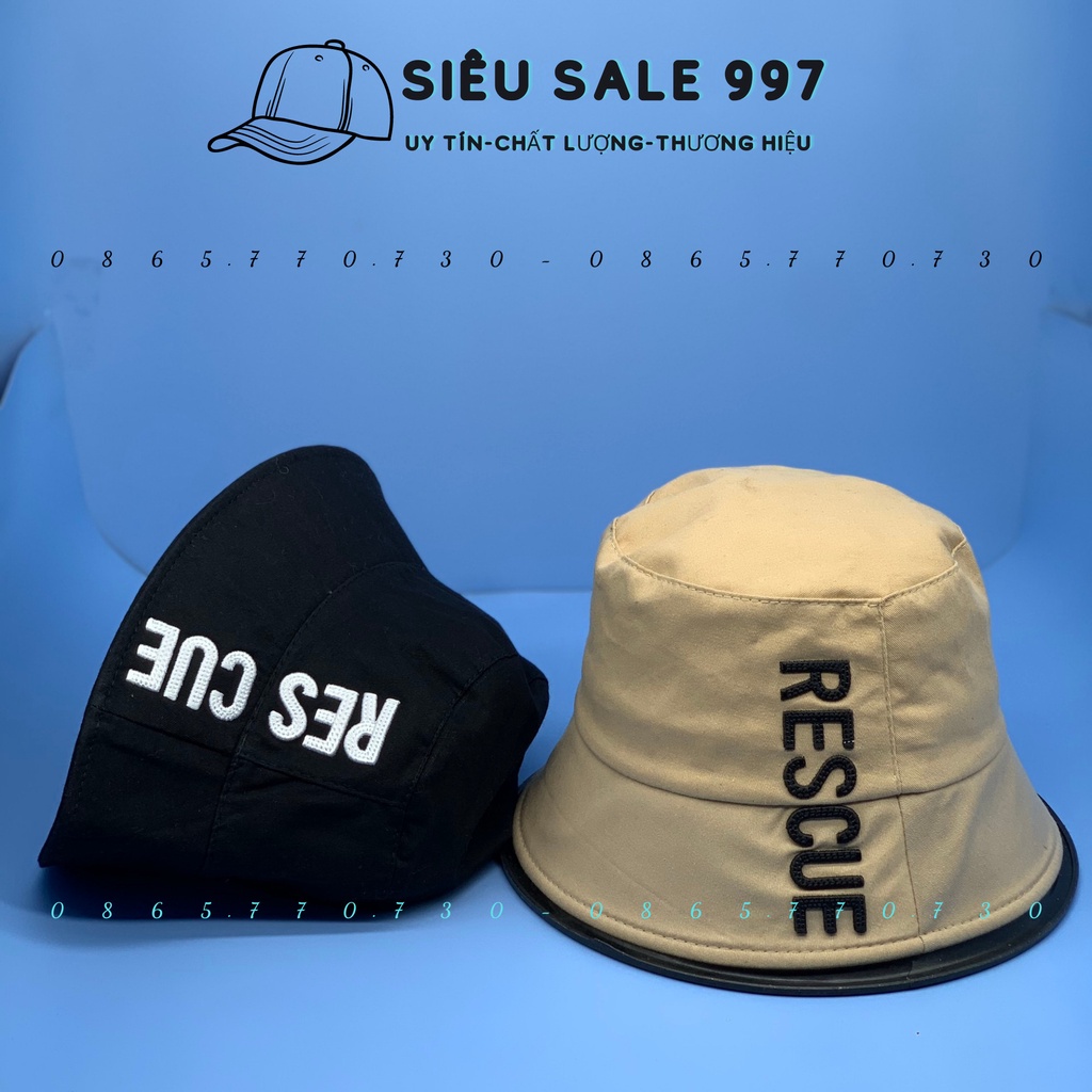 MŨ BUCKET CỤP KAKI RESCUE THỜI TRANG NAM NỮ PHONG CÁCH HÀN QUỐC