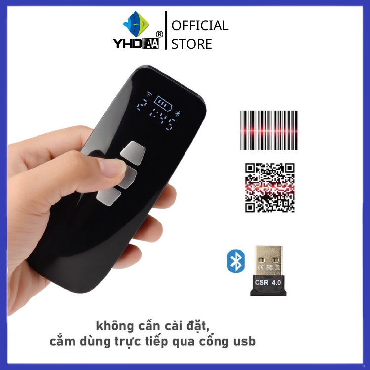 Máy quét mã vạch Bluetooth Qrcode Mini YHD 3200DB 2D