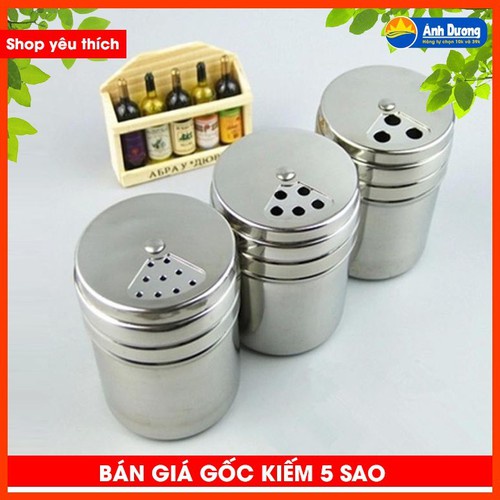 Lọ đựng tiêu, tăm inox