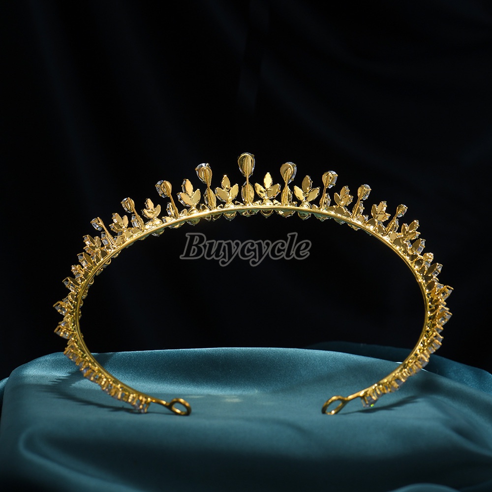 Vương Miện Công Chúa Đính Đá Zircon Sang Trọng Cho Cô Dâu