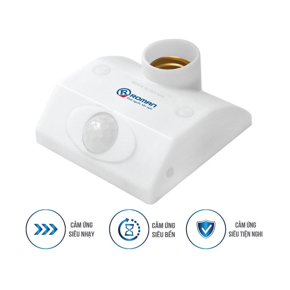 Đui đèn cảm ứng hồng ngoại ROMAN HÀNG VIỆT NAM CHẤT LƯỢNG CAO BẢO HÀNH 2 NĂM