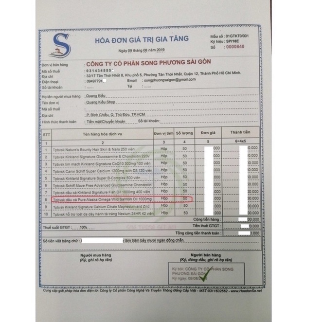 [CHÍNH HÃNG] Viên uống dầu cá hồi Pure Alaska Salmon Oil Omega 3 1000mg