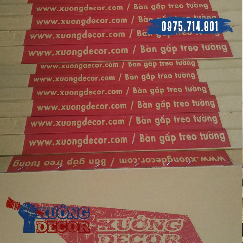 Bàn gấp treo tường nâu 80*40cm chịu lực 50kg A2 | BigBuy360 - bigbuy360.vn