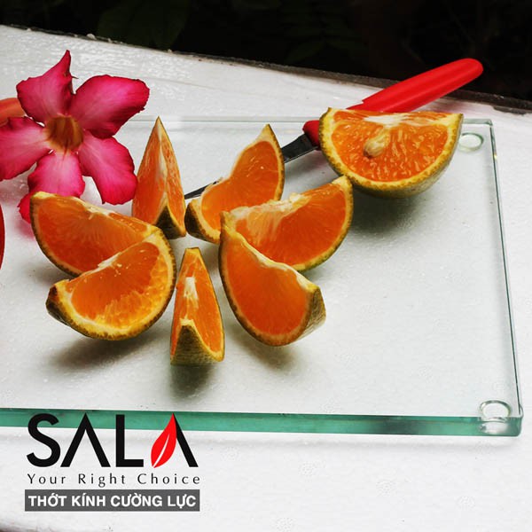 Thớt kính cường lực Sala trong suốt size 33 x 23 x 1.2 cm