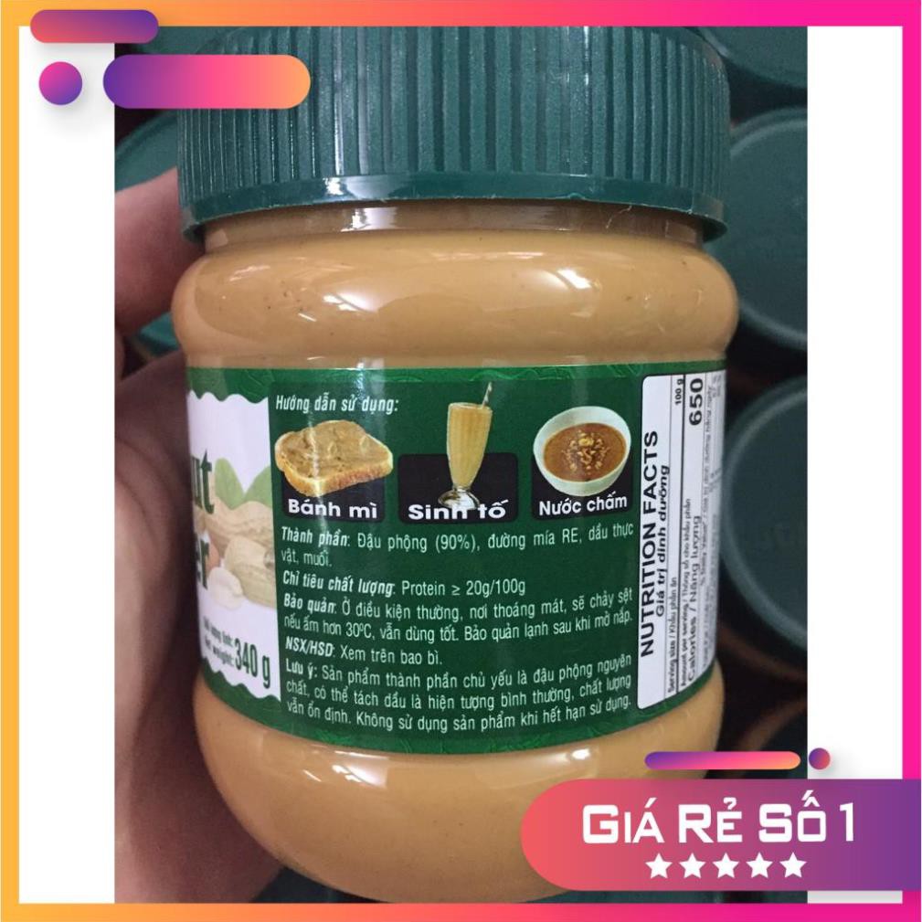 Bơ Đậu Phộng Mịn Golden Farm 340g Bake Group