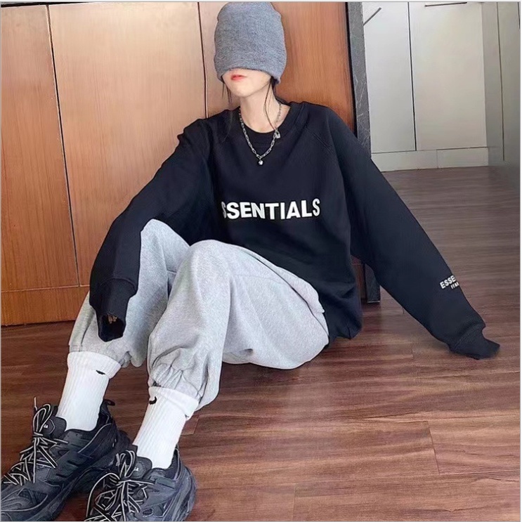 Áo Sweater Nam Nữ Essentials Nỉ Dài Tay Phong Cách Hàn Quốc Tay Dài Form Rộng | BigBuy360 - bigbuy360.vn