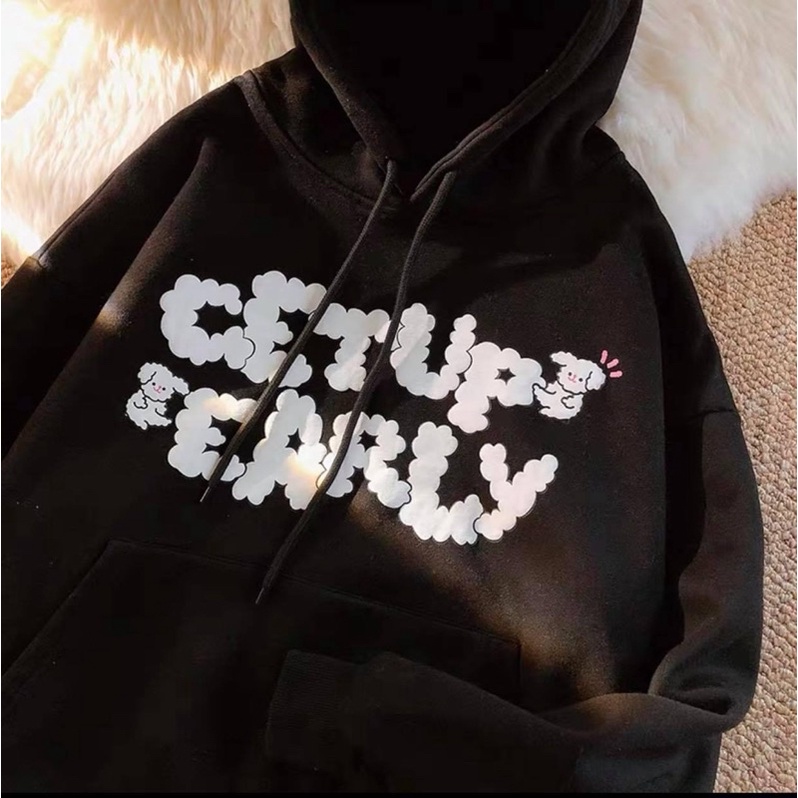 Áo Hoodie Trơn Tay Dài Unisex CETUP EARLY Kèm Clip Chất Vải