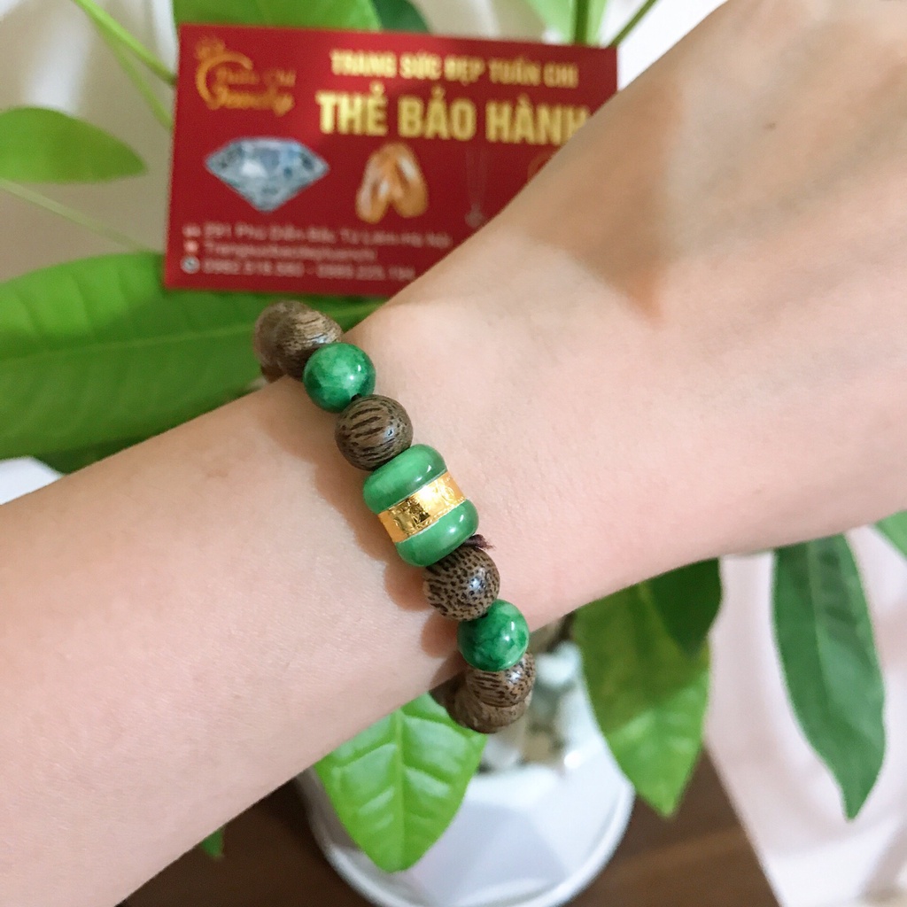 [𝑮𝑰𝑨̉𝑴 𝑺𝑶̂́𝑪] Vòng Tay Trầm Hương- Vòng Phong Thủy Kết Hợp Lu Thống Đủ Màu Theo Mệnh May Mắn- Tặng Hộp+Hạt+ Dây Dự Phòng