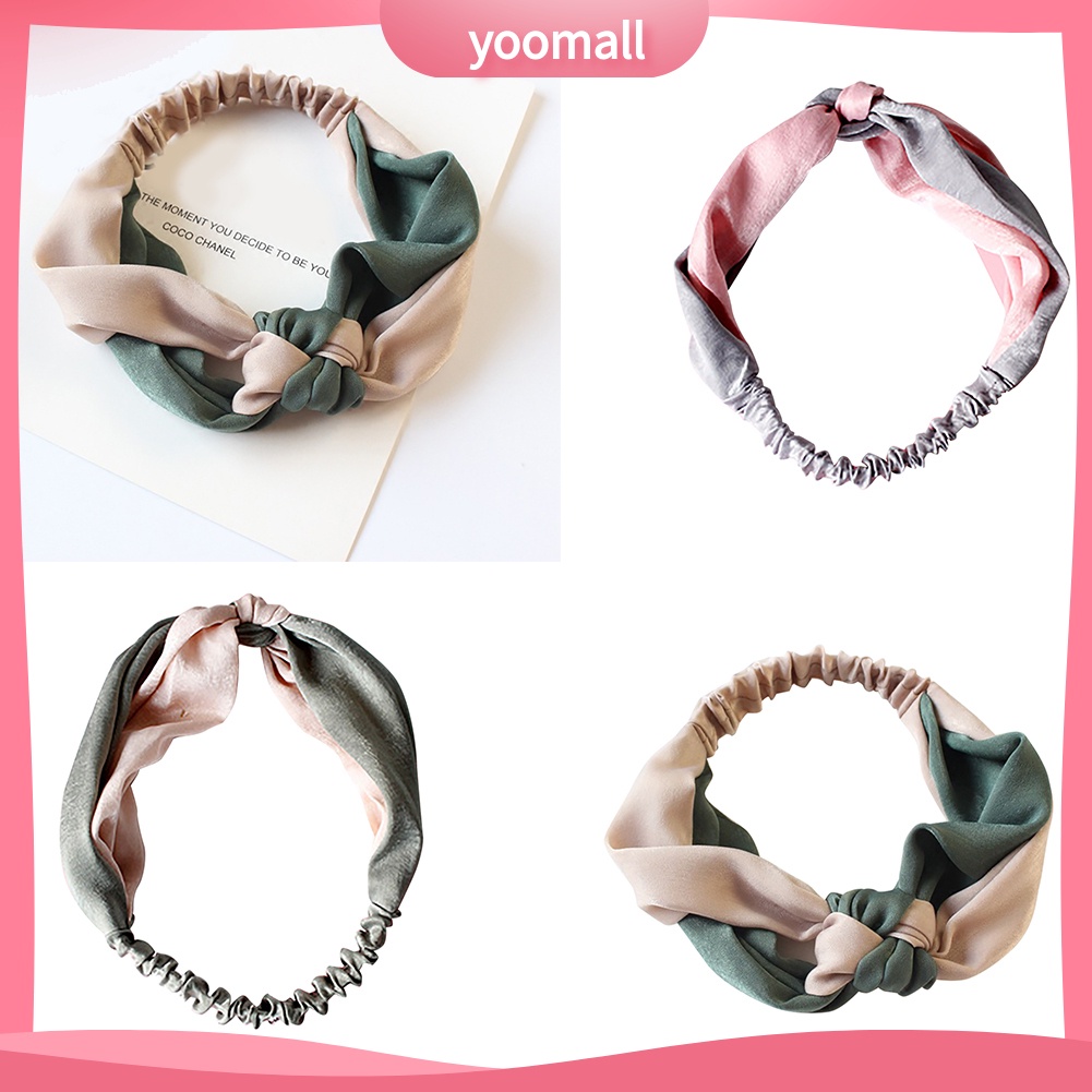 Băng Đô Cài Tóc Màu Trơn Cá Tính Hợp Thời Trang Cho Nữ