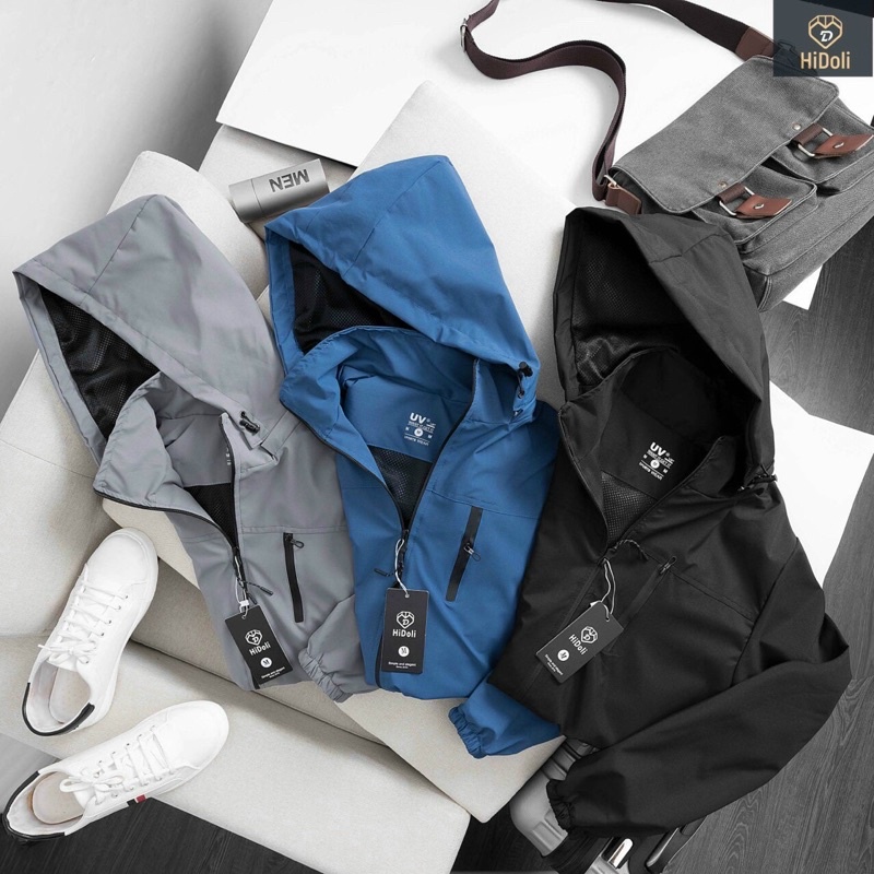 [SALE 30%]Áo Gió Nam Chất Gió Pmax(4màu), Có 2 Lớp, Có Mũ,Dáng Trẻ Trung,Chống Thấm Nước,Chống Gió,T