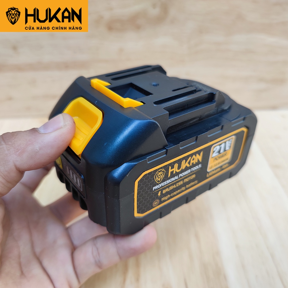 Pin HUKAN 10cell 21V có đèn báo pin dung lượng 3.2Ah  phù hợp cho dòng máy khoan X1 X6 X7 X8 X9 AG