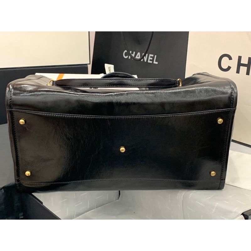 Túi xách nữ Chanel da thật cao cấp size 40 logo kim loại hàng vip 1-1