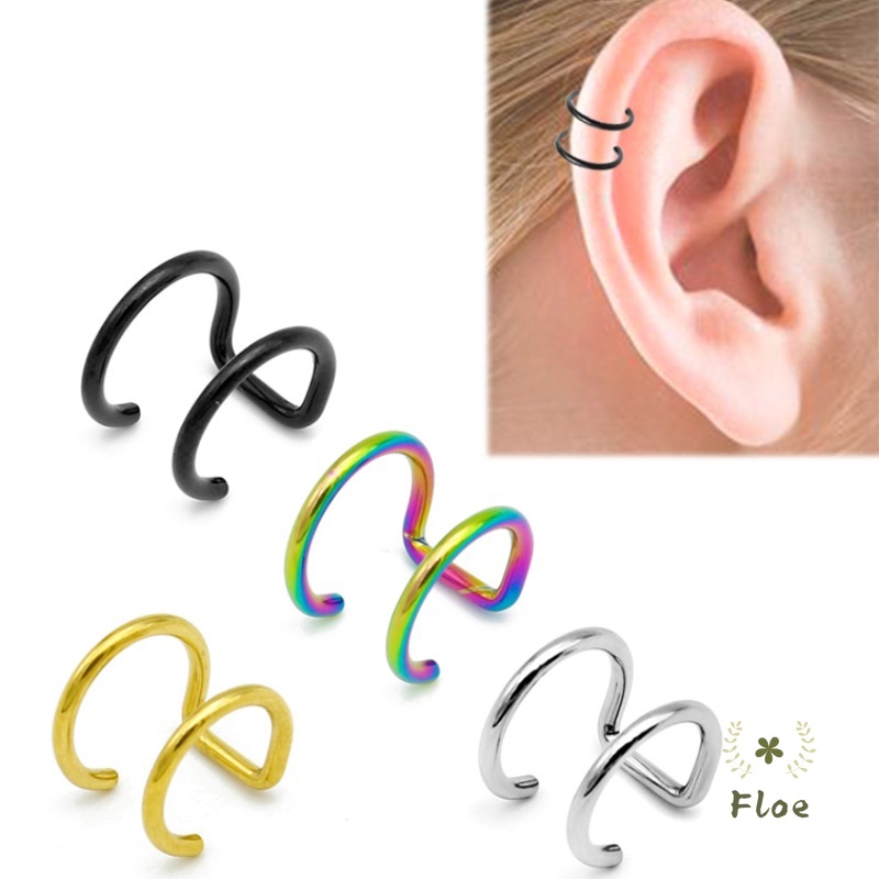 Floe Women Cartilage Ear Cuff Clip Wraps Steel